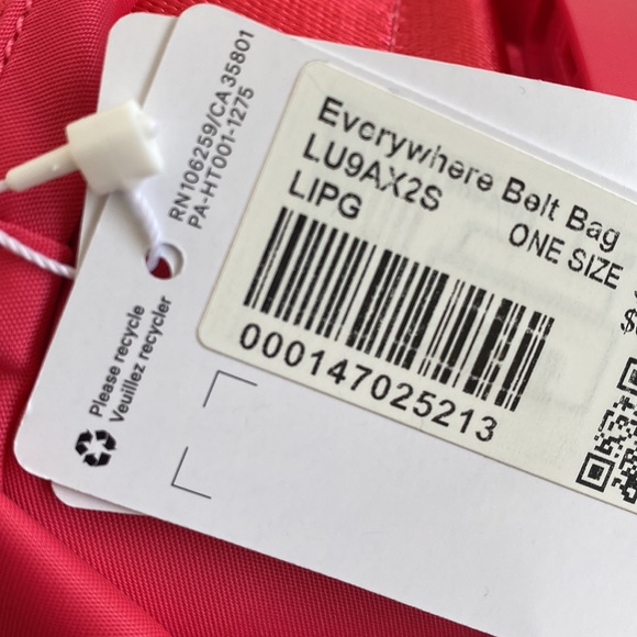 โค๏ธ Lululemon Extended Strap Everywhere Belt Bag Lipgloss NWT - Picture 8 of 10
